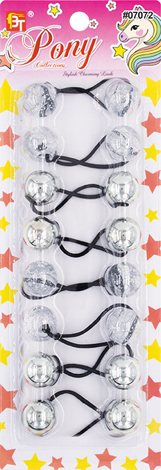 PONYTAIL HOLDERS 20 MM (GALACTIC SILVER) 